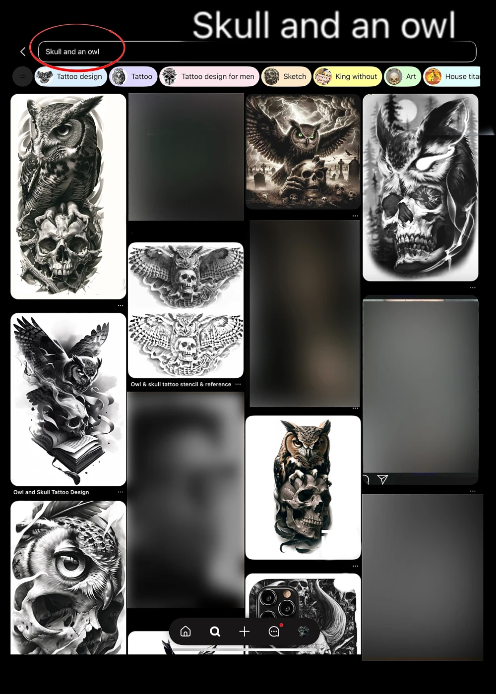 Painterist app search interface